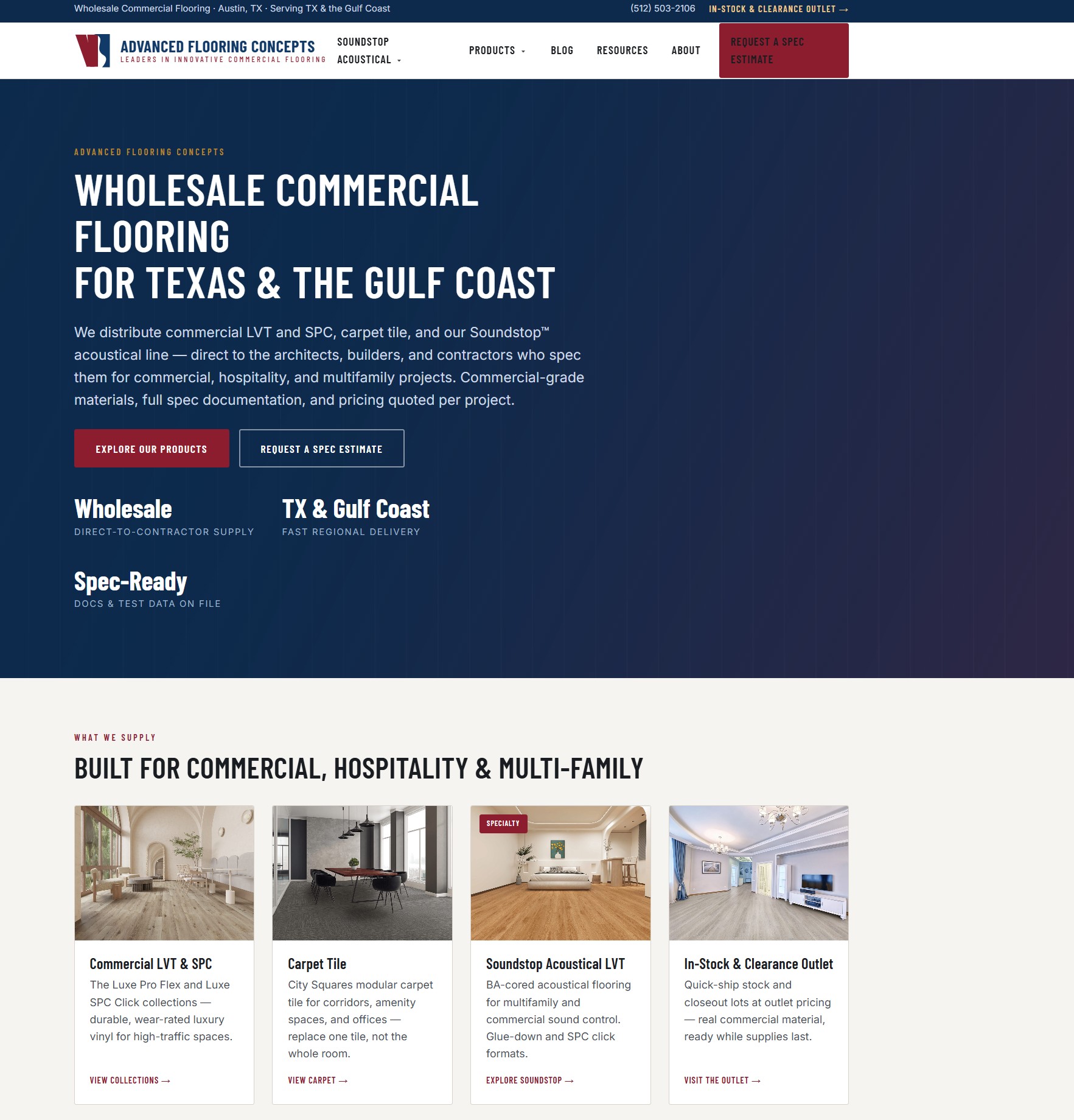 Our flooring website, built with AI